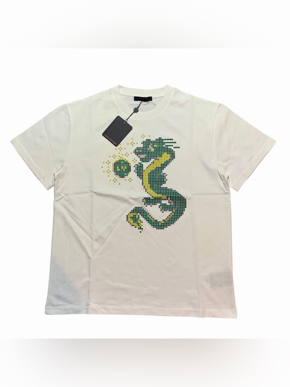Louis Vuitton White Pixel Dragon Shirt